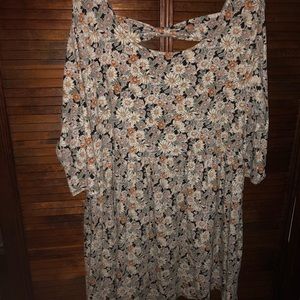 Grey floral skater dress!